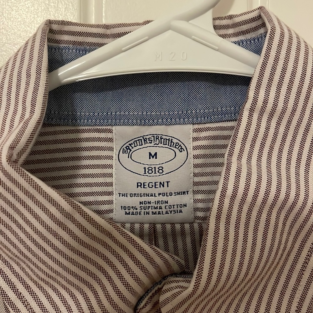 Medium Brooks Brothers Brown bengal strip button down